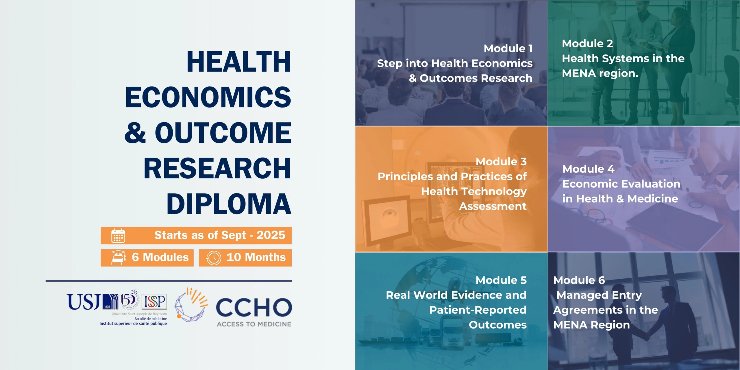 University Diploma in Health Economics and Outcomes Research — Saint Joseph University of Beirut and CCHO